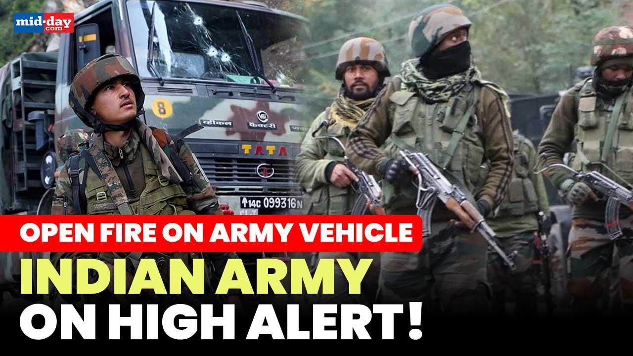 Terrorists open fire on army vehicle in J&K, Security heightened - WATCH