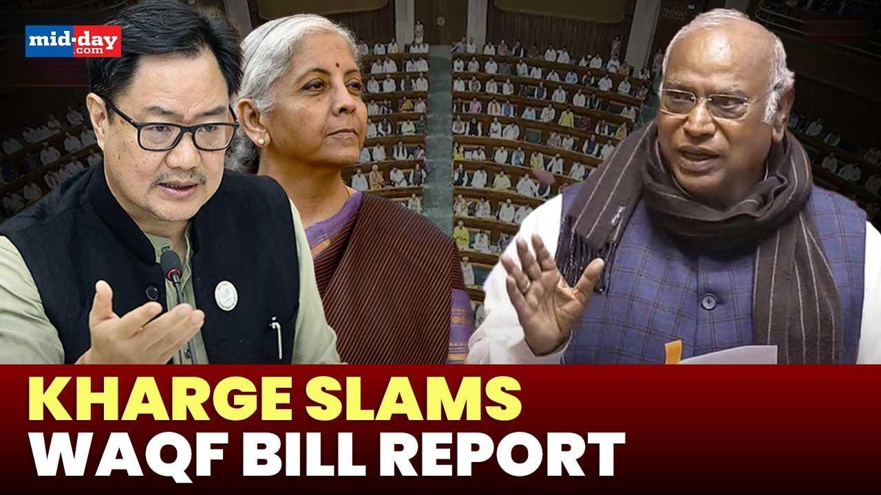 Kharge Slams JPC Report on Waqf Bill, Calls Removal of Opposition Views Unfair