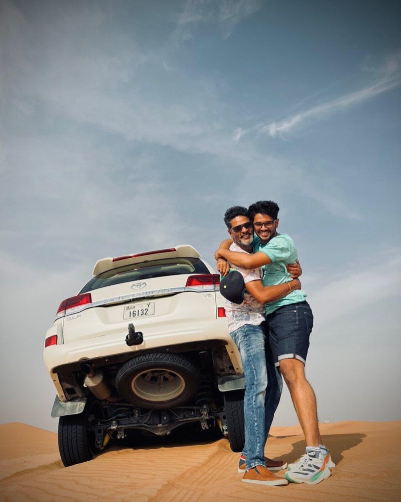 Prabhu Deva introduced his son as the two danced together at a public event.  Rishi definitely has inherited his father's exceptional dancing skills