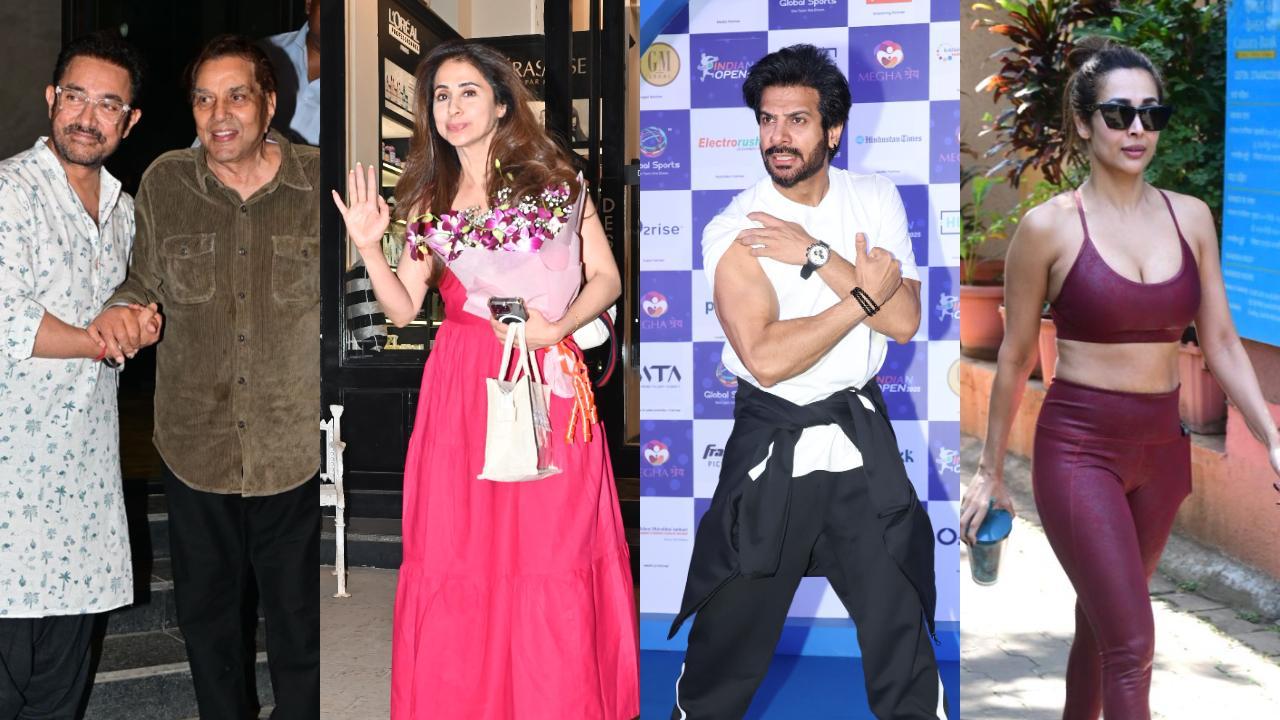 Spotted in the city: Dharmendra, Urmila Matondkar, Karan Veer Mehra, and others