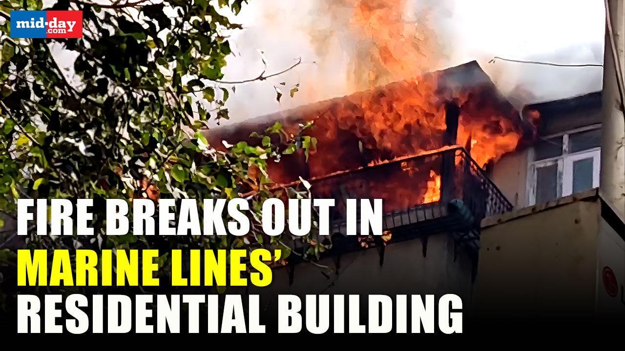 Mumbai: Fire breaks out in a residential building in Marine Lines