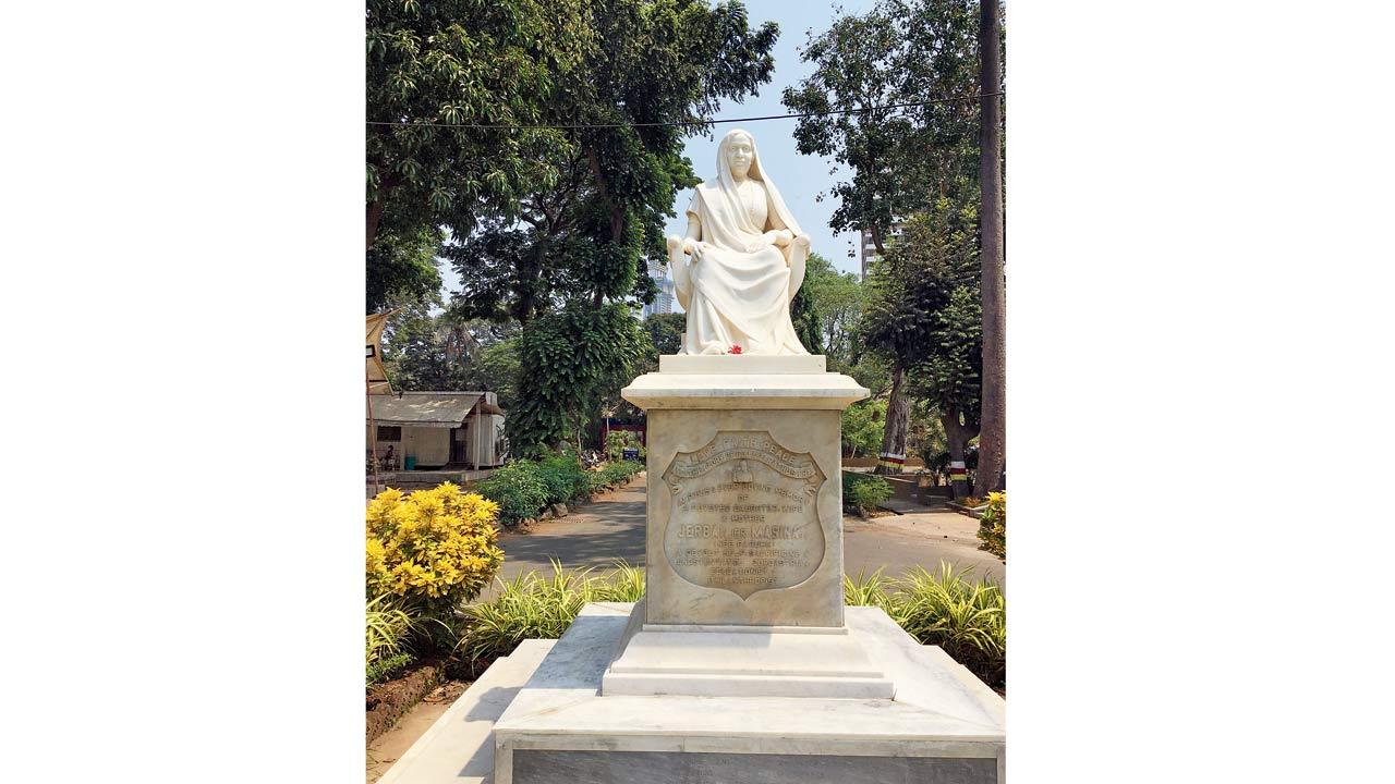 Statue of Jerbai Masina at the Masina Hospital, Byculla. File pic