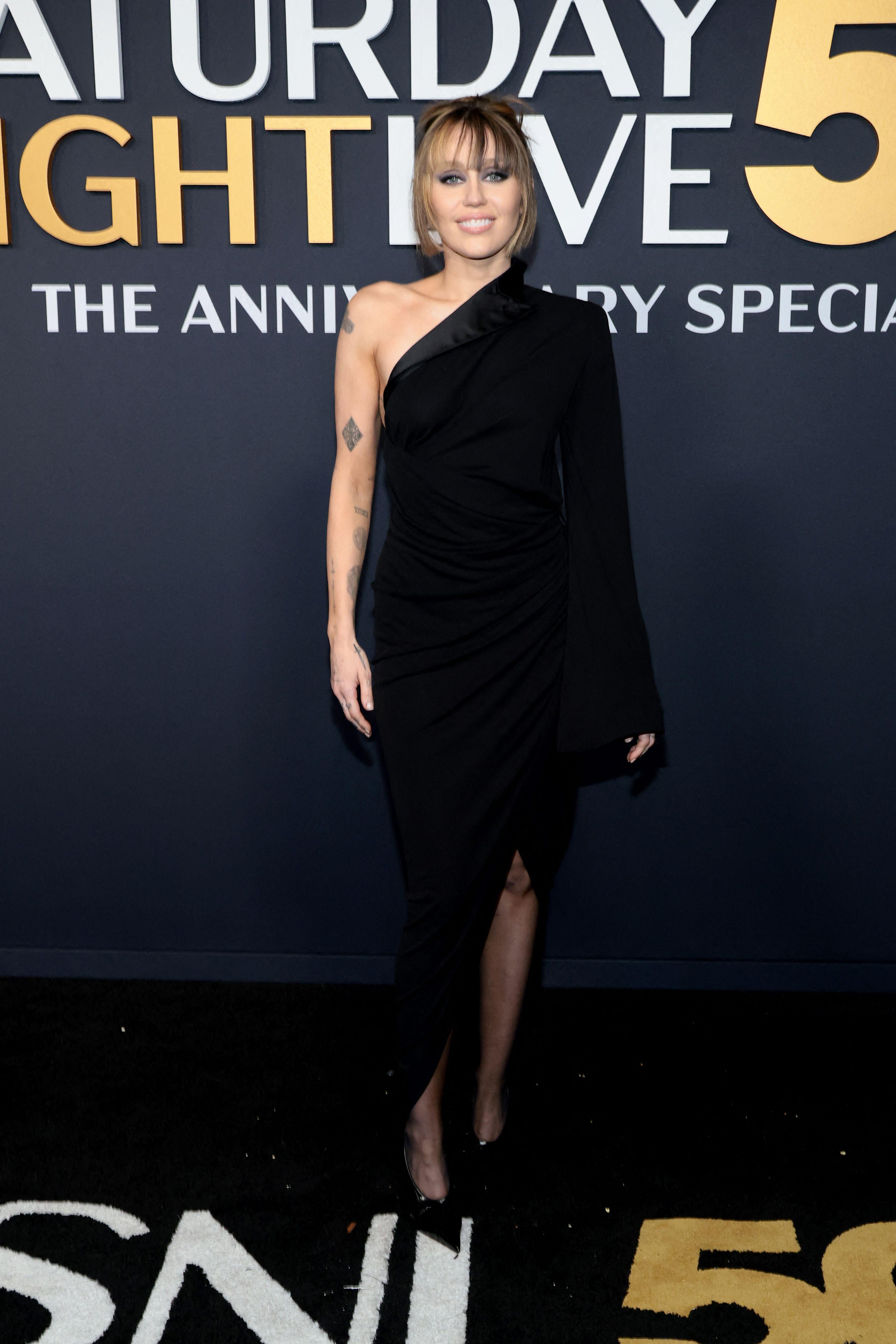 Miley Cyrus attends SNL50: The Anniversary Special on February 16, 2025 in New York City