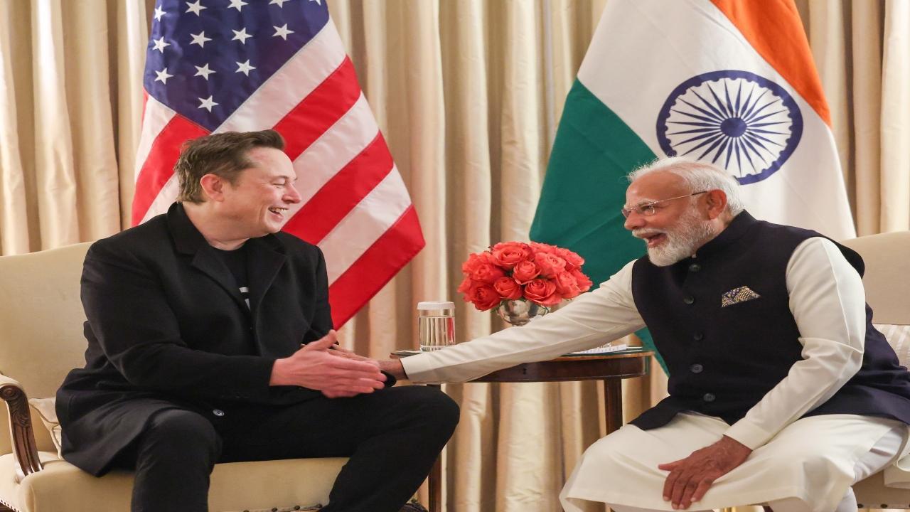 PM Narendra Modi holds talks with Tesla CEO Elon Musk at Blair House