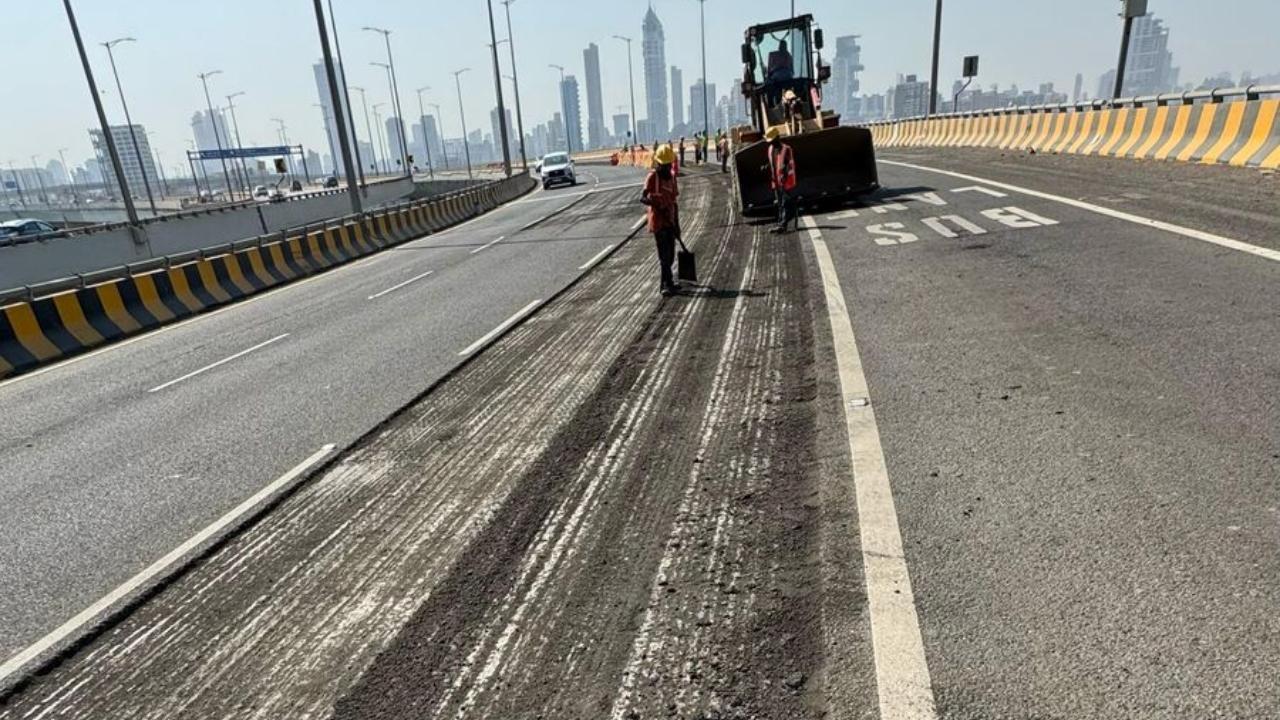 The Mumbai civic body said that it was placed as a protective measure under the Mumbai Coastal Road Project. Pics/BMC