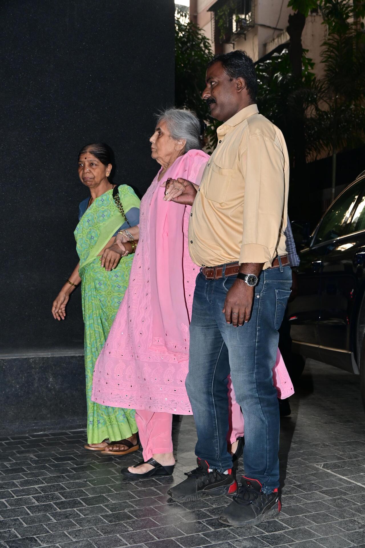 He was joined by wife Salma Khan.