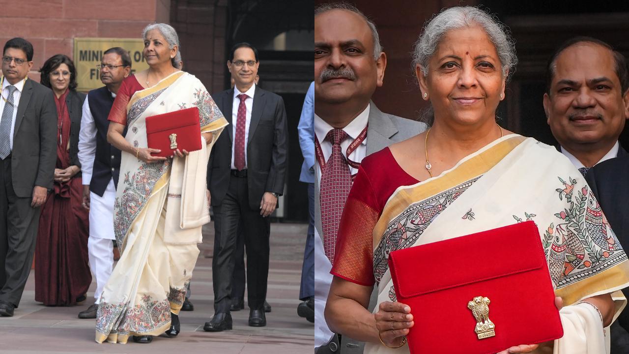 Union Budget 2025: Nirmala Sitharaman opts for a saree featuring Bihar’s Madhubani art