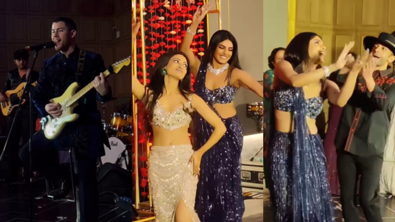 Inside videos: Priyanka Chopra brings out her Bollywood moves at brother Siddharth's sangeet, Nick Jonas sings Maan Meri Jaan
