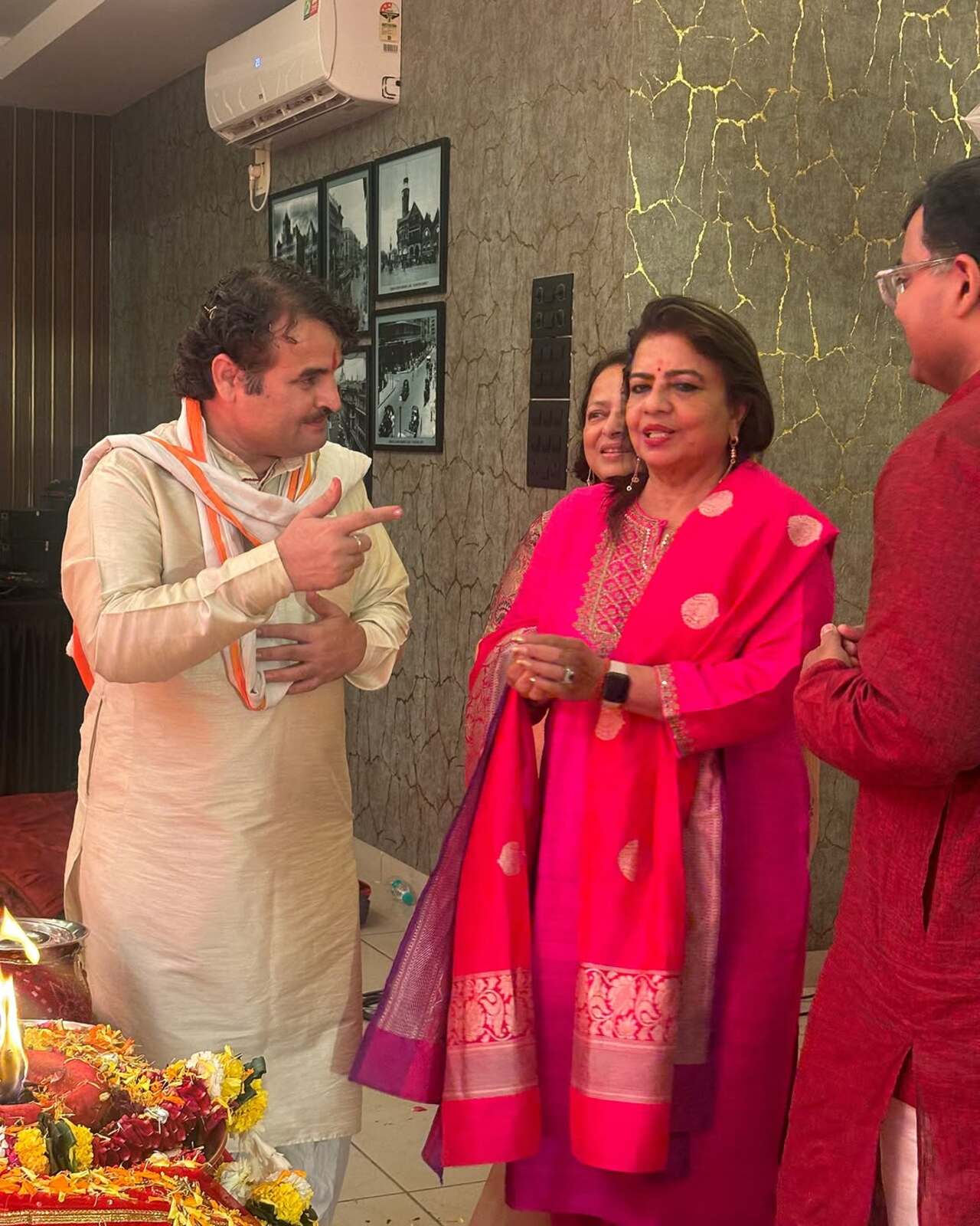 Priyanka Chopra is in Mumbai, enjoying some heartwarming family moments as she participates in the pre-wedding festivities of her brother, Siddharth Chopra, who is set to marry Neelam Upadhyaya.
