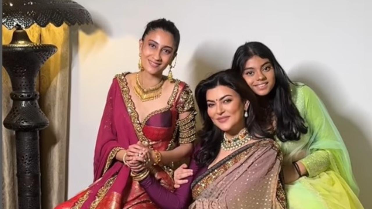 Sushmita Sen's daughters turn muse for designer Neeta Lulla