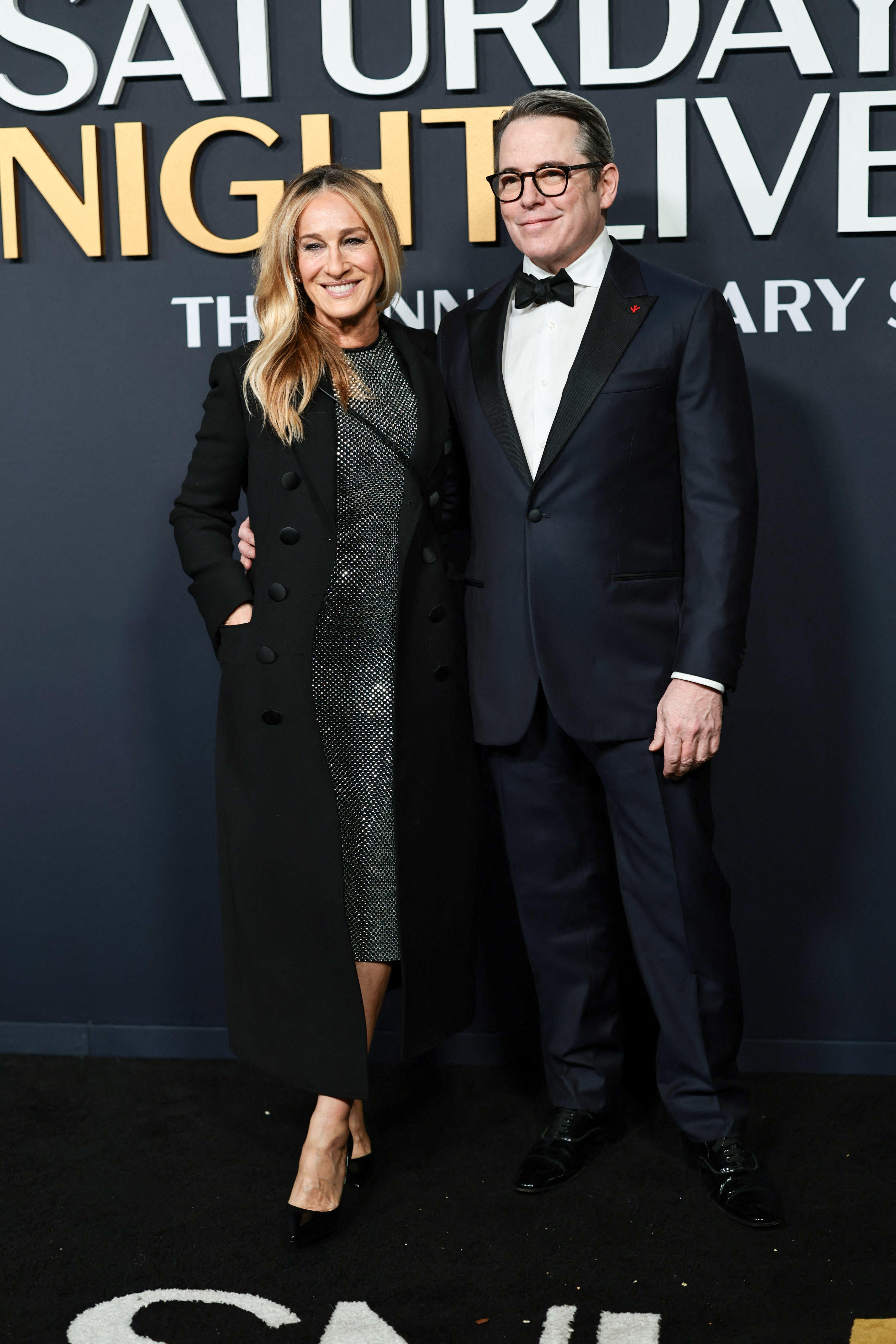 Sarah Jessica Parker and Matthew Broderick attend SNL50: The Anniversary Special on February 16, 2025 in New York City