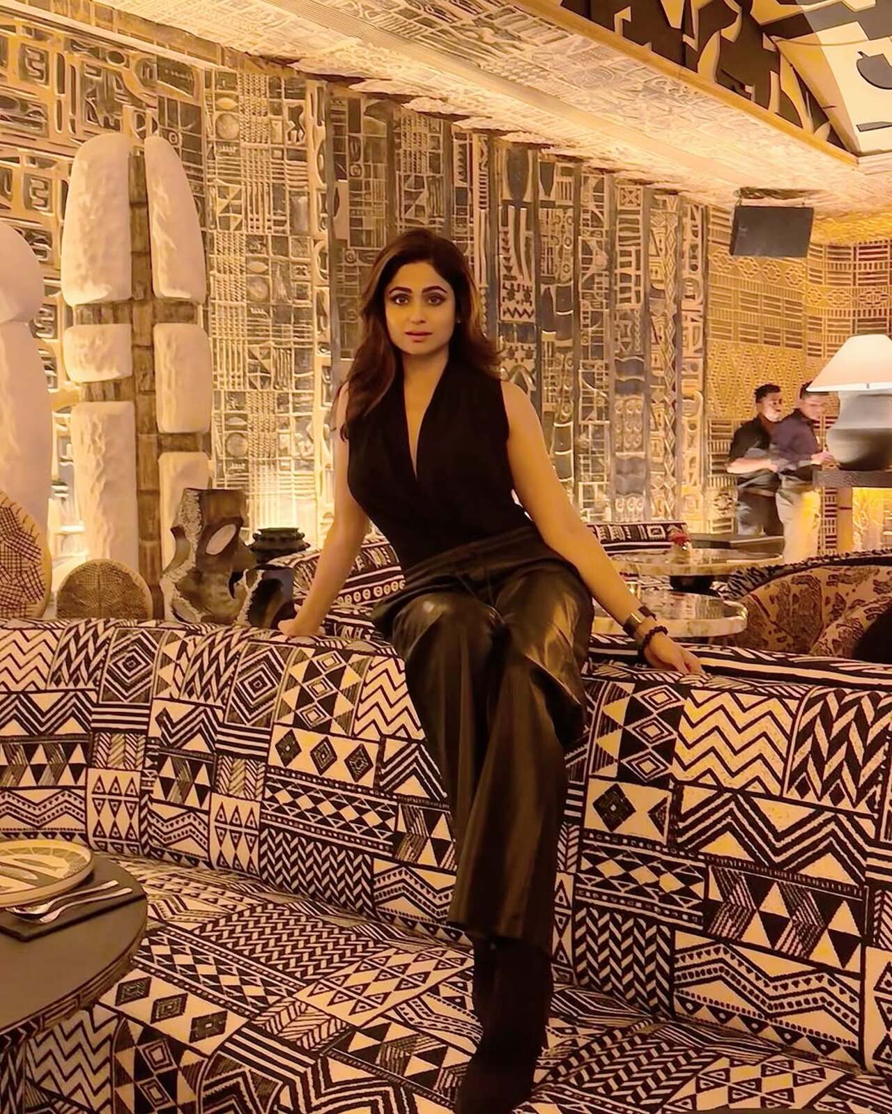 Shamita opted for this casual yet chic look for a dinner date
