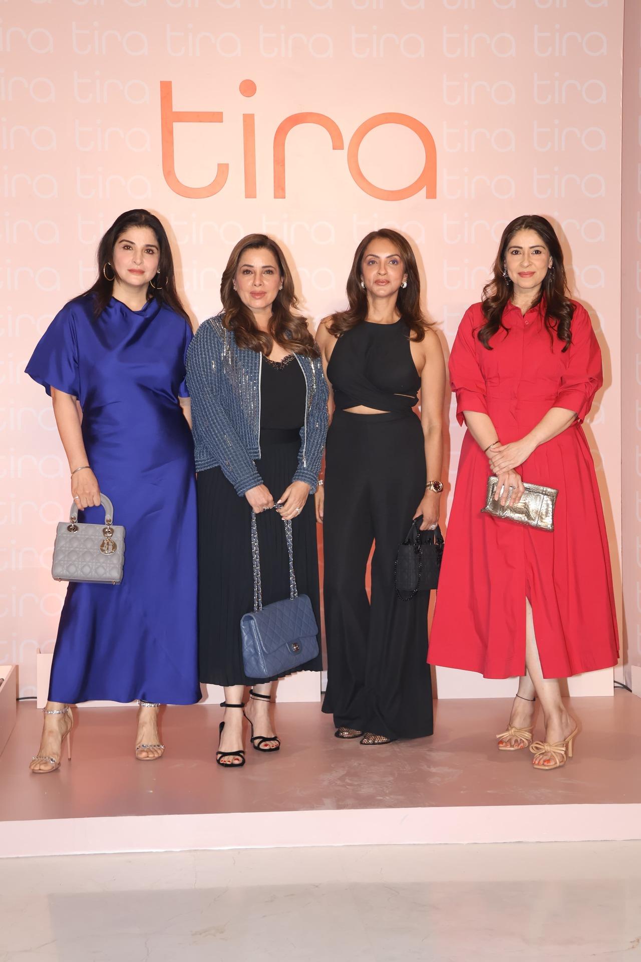 Fabulous Lives stars Maheep Kapoor, Bhavana Pandey, Seema Sajdeh, and Neelam Kothari Soni were spotted at a store launch.