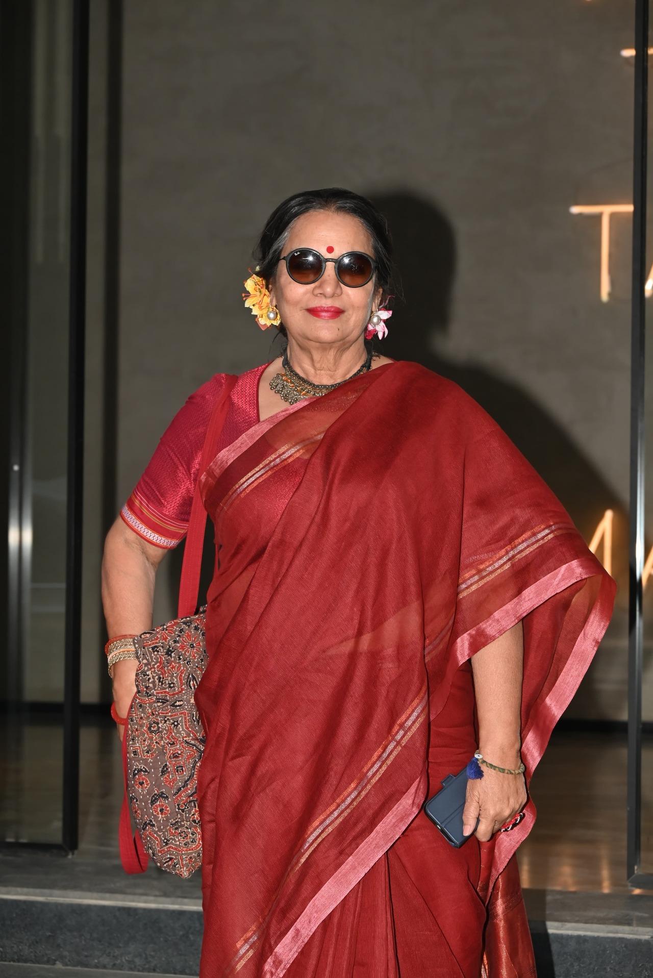 Veteran actor Shabana Azmi geared up for the special screening of her web series Dabba Cartel.