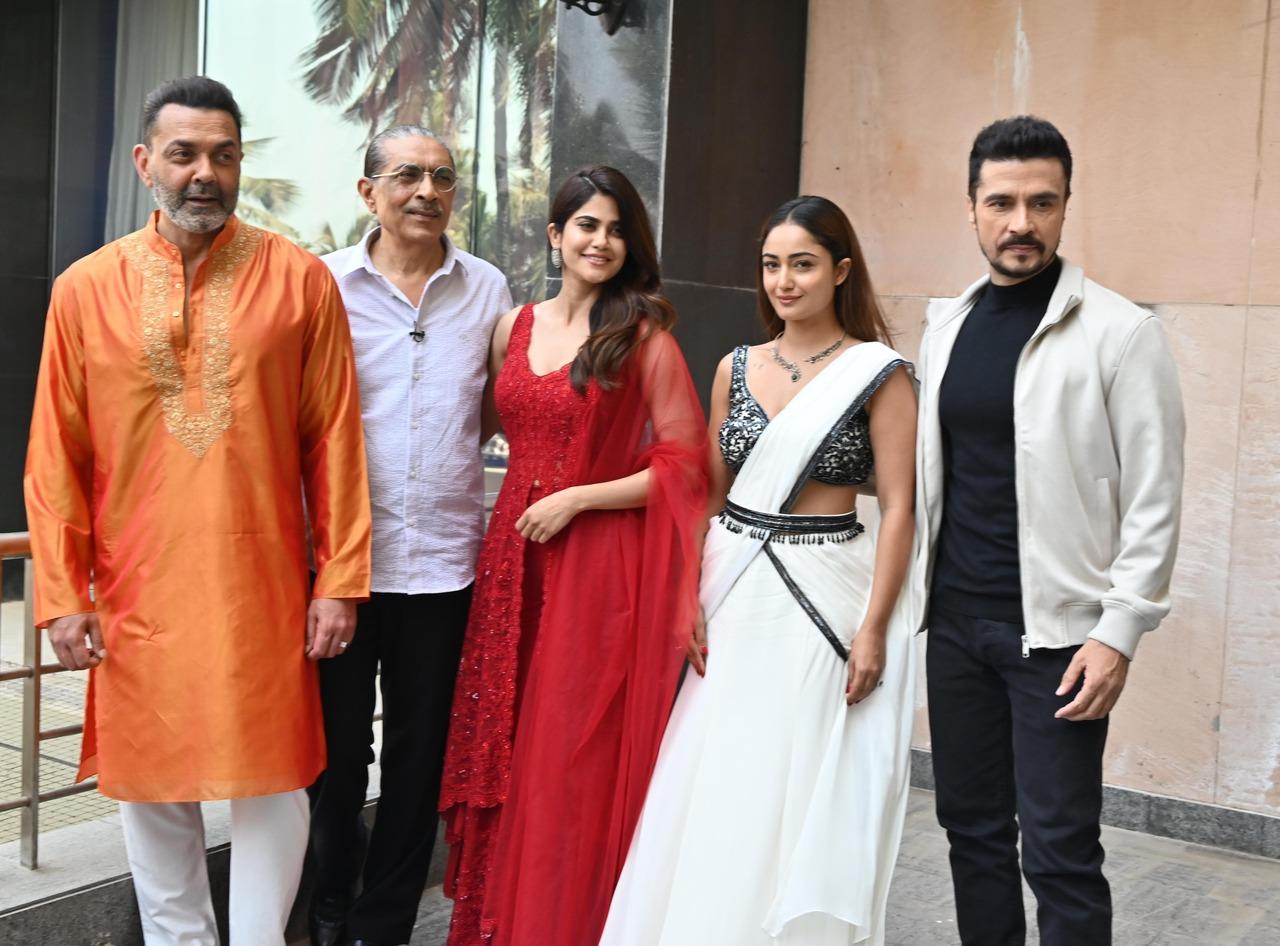 Bobby Deol and the team of Aashram 3 were spotted for promotions.