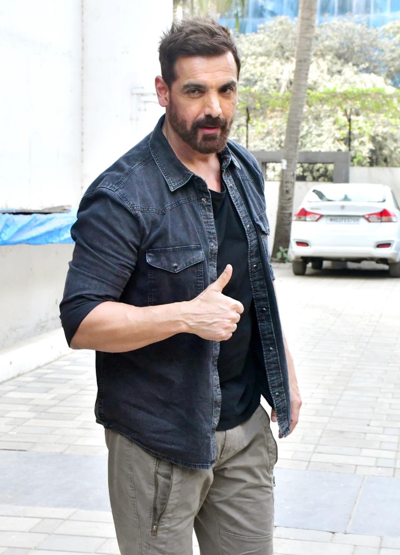John Abraham, who will next be seen in The Diplomat was spotted in the city.