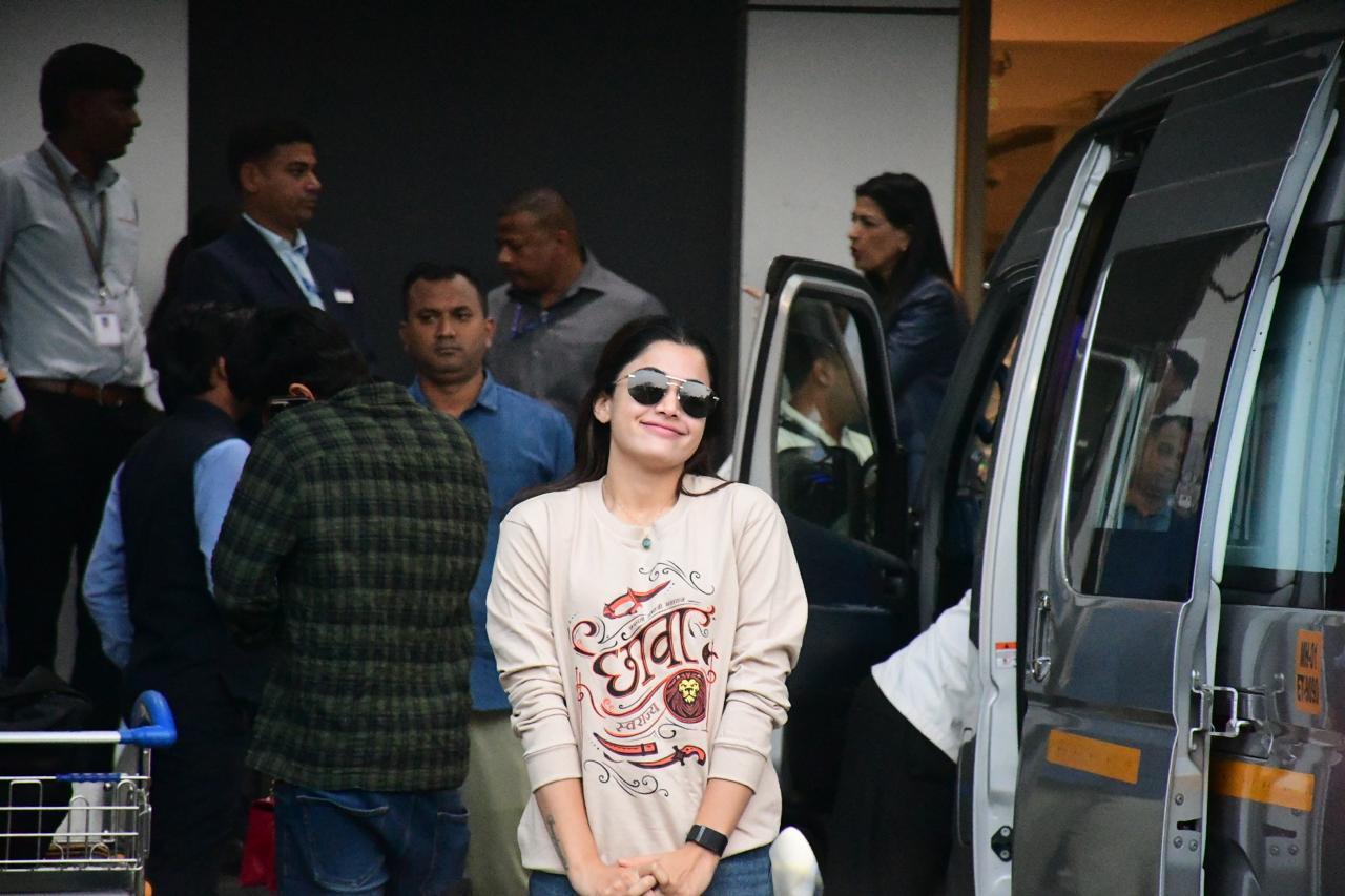 He was accompanied by Rashmika Mandanna, who also features in the period drama.