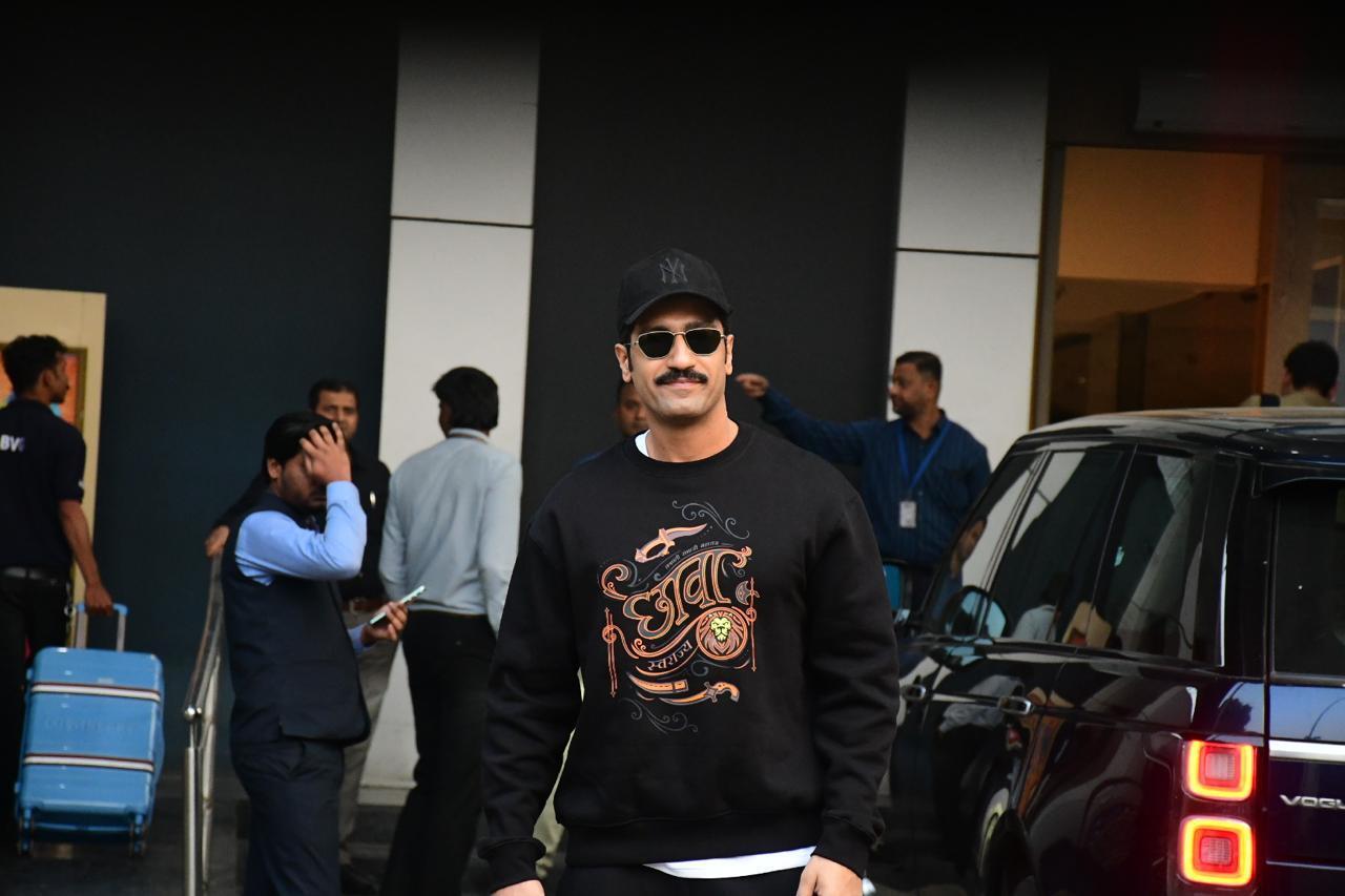 Vicky Kaushal jetted off for the promotions of his upcoming movie Chhaava.