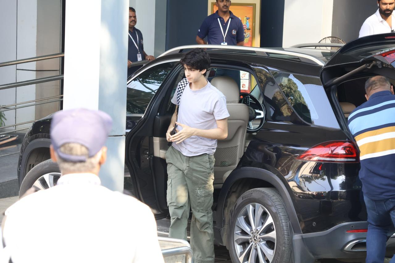 Hrithik Roshan's younger son Hridhaan was spotted at the airport.