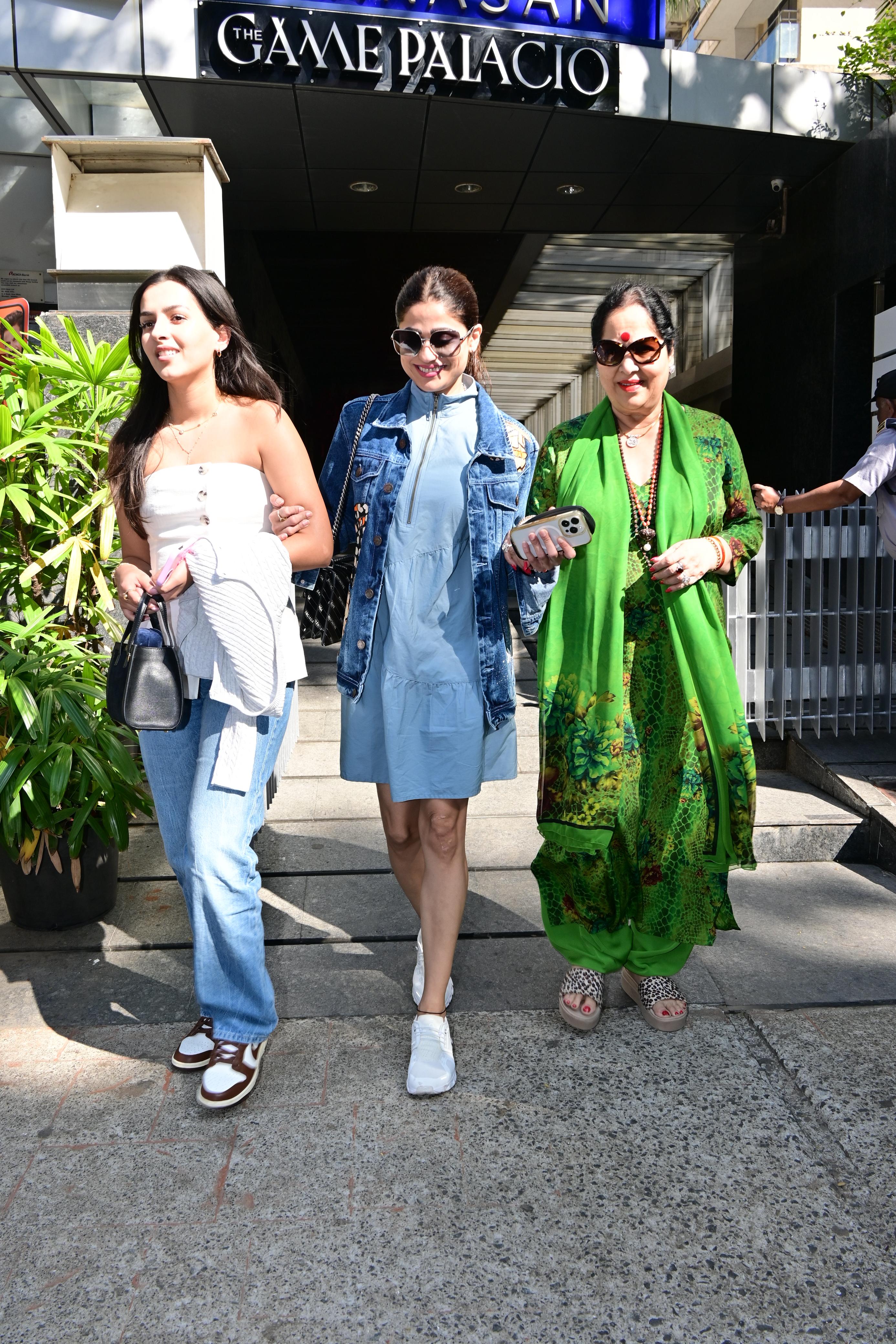 Shamita Shetty looked stunning in a denim-on-denim dress as she went out and about in the city