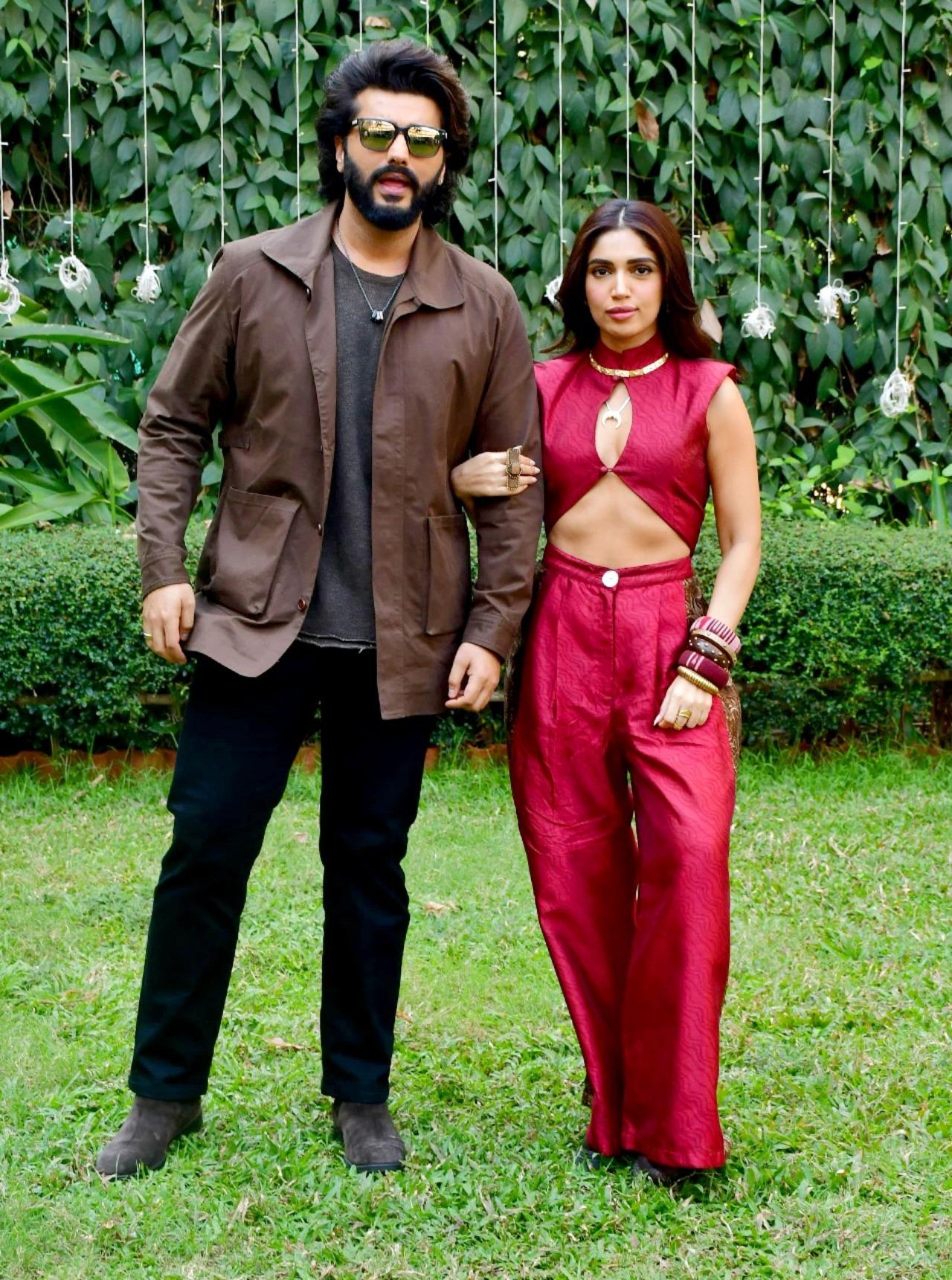 Arjun Kapoor and Bhumi Pednekar were spotted promoting Mere Husband Ki Biwi.