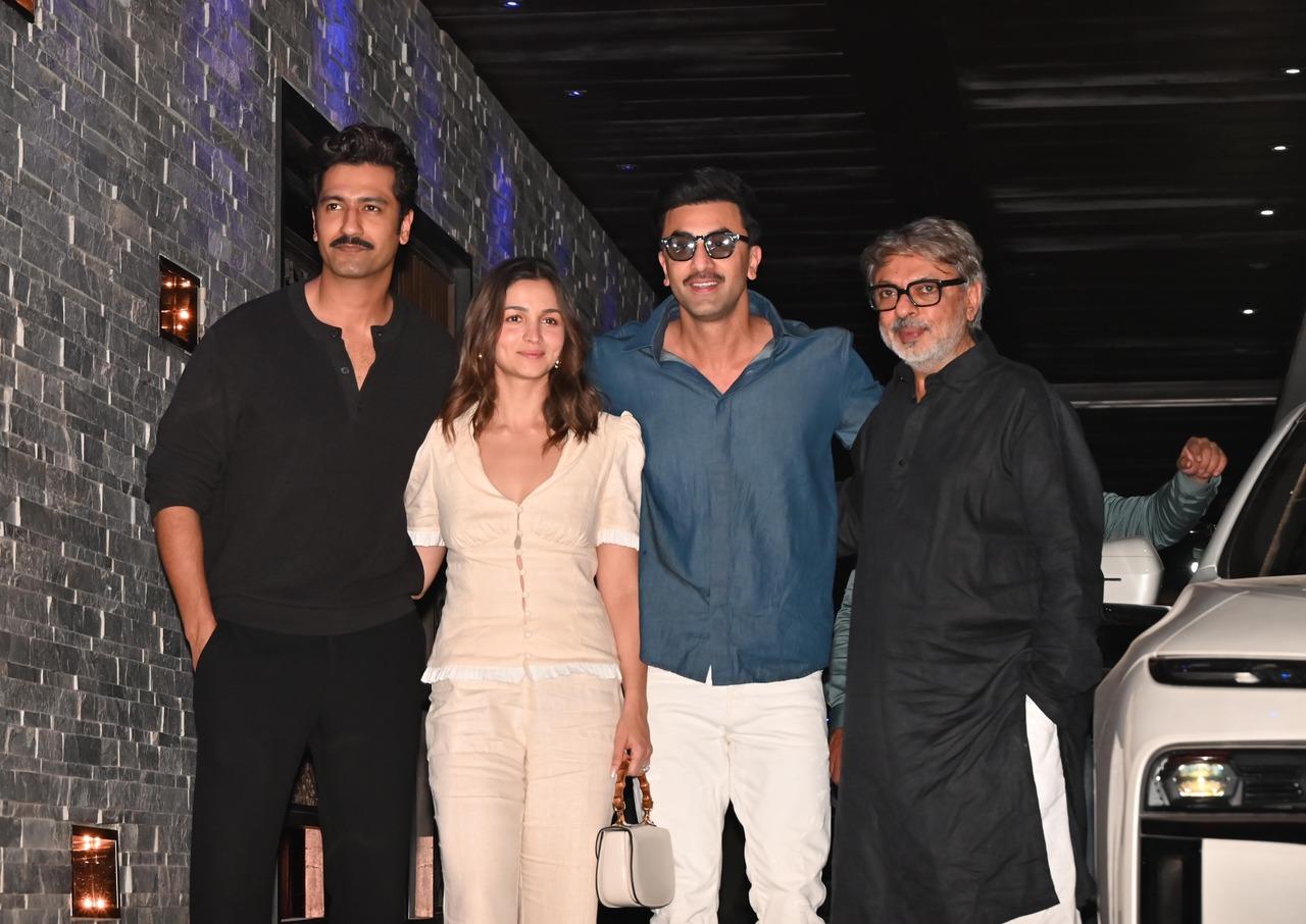 Alia Bhatt, Ranbir Kapoor, Vicky Kaushal came together to celebrate their Love and War director Sanjay Leela Bhansali's birthday.