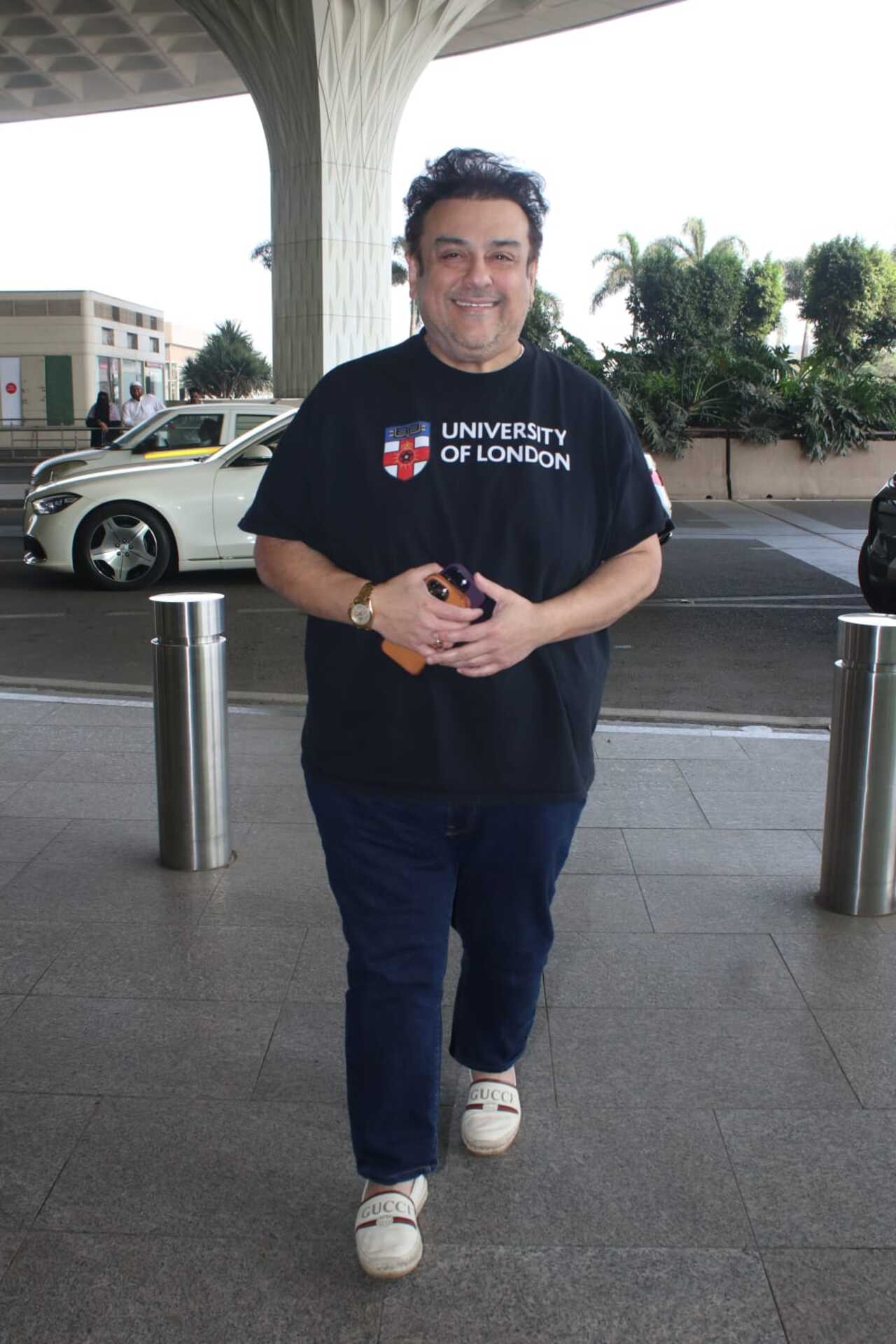 Singer Adnan Sami was also spotted at the airport as he headed for his professional commitments. 