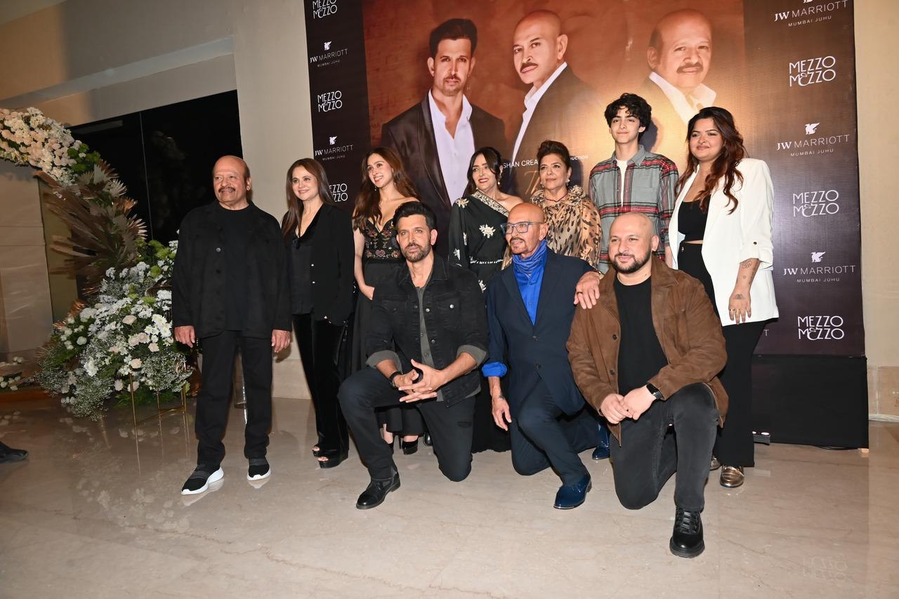 The Roshan family pose together 