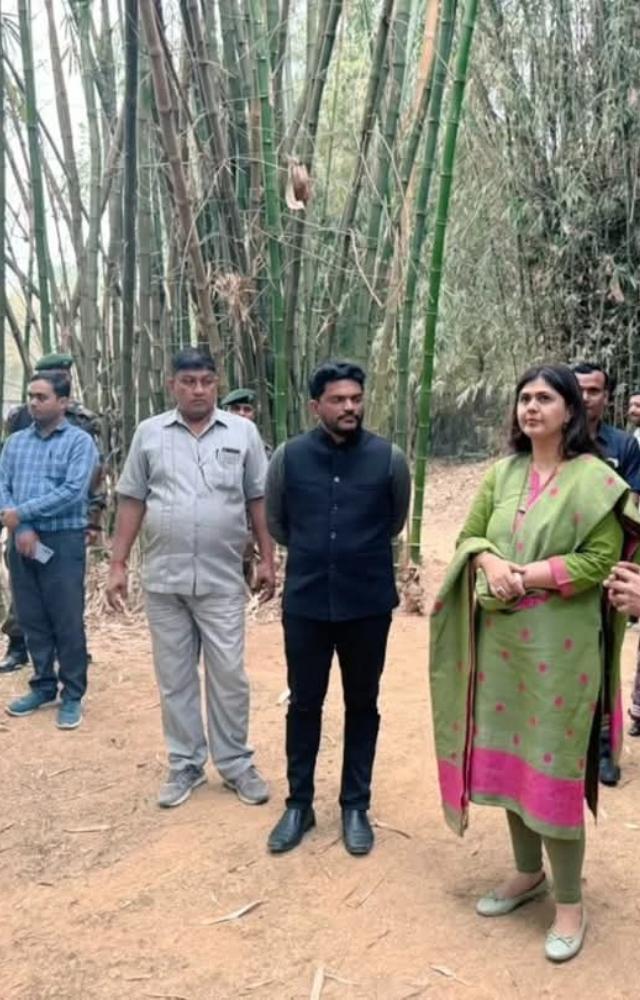 Pankaja Munde visits Tripura for bamboo plantation mission