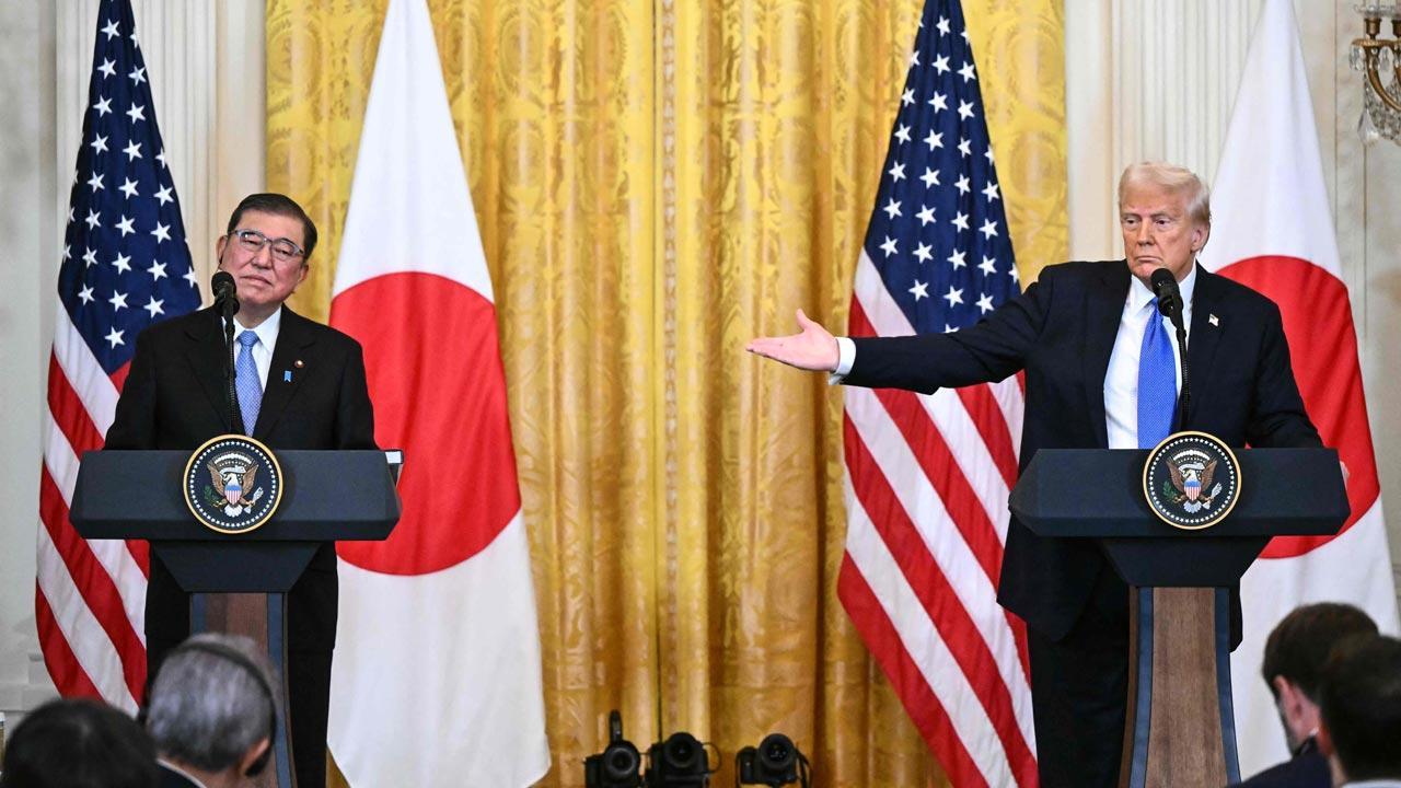 Donald Trump tells Ishiba at the White House that he wants to slash the US trade deficit with Japan