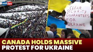 Hundreds of Canadian voice solidarity with Ukraine amid ongoing war
