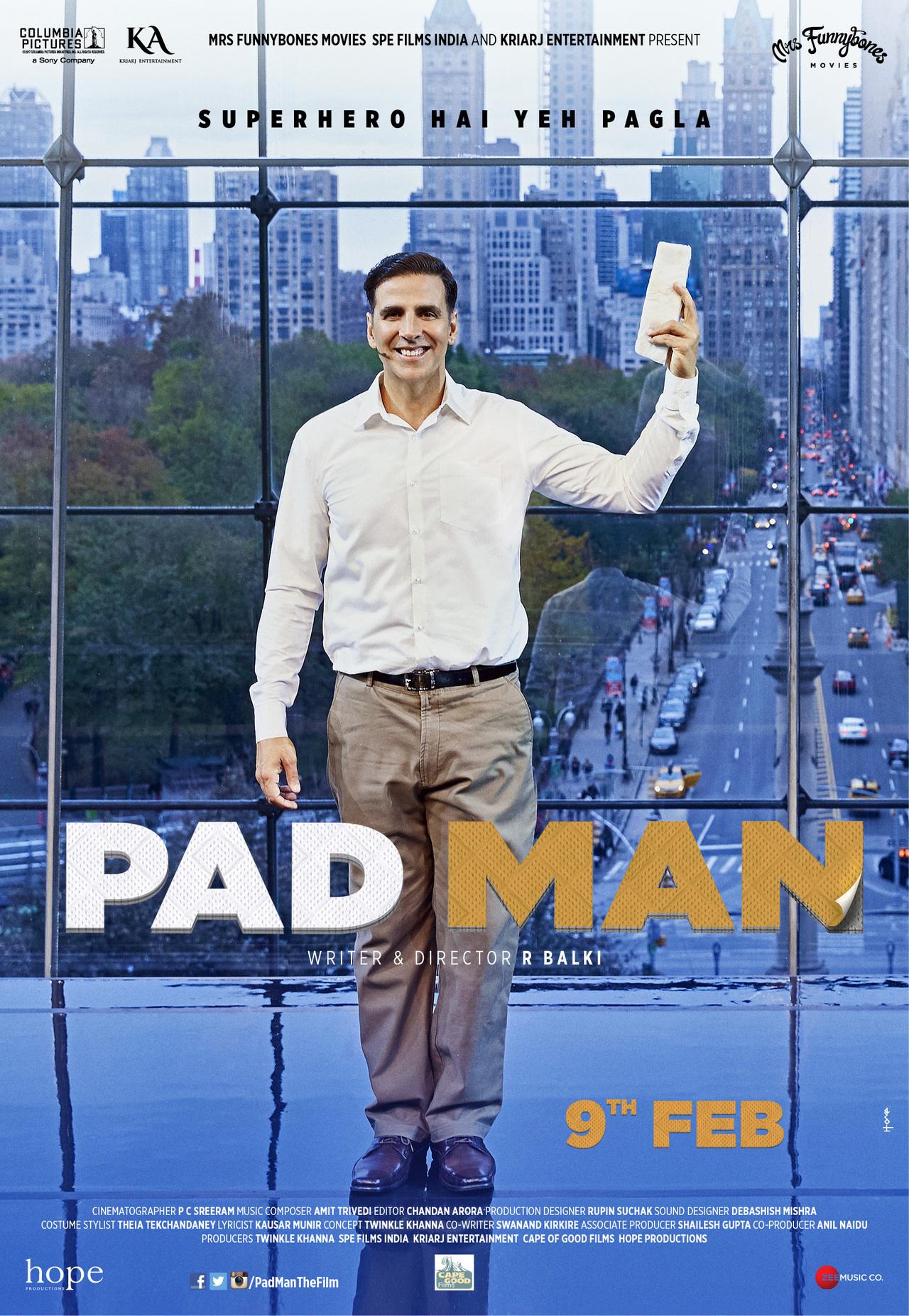 Pad Man (Feb 9, 2018) 
Released a few days before V-Day, the film was based ona  true story. The film had a strong appeal despite the topic it dealt with. The Akshay Kumar-starrer earned Rs 10.26 cr on opening day and it will come to  81.82 cr lifetime