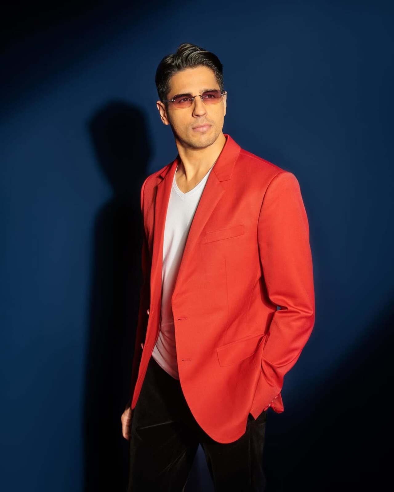 Her husband Sidharth Malhotra shows how just a pop of colour to a mundane ensemble can be perfect for Valentine's Day.