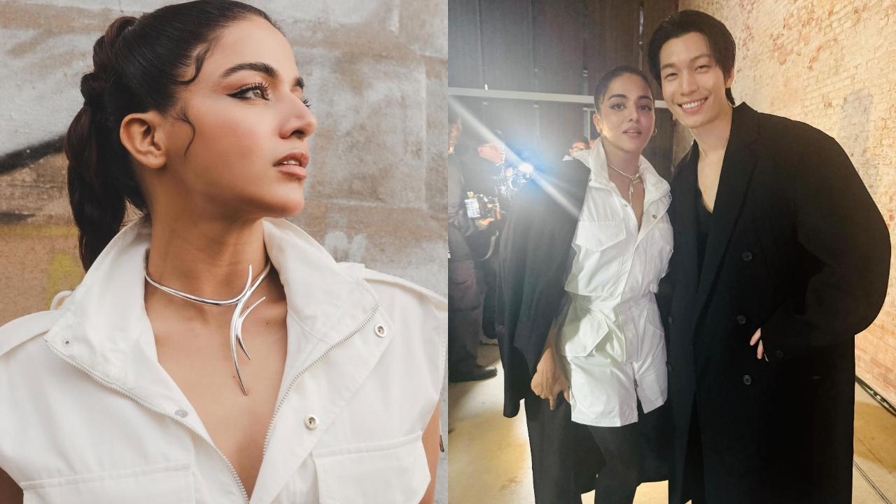 Wamiqa Gabbi meets Squid Game actor Wi Ha-Joon at Milan Fashion Week 2025
