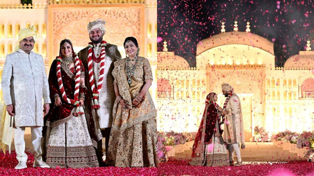 Gautam Adani shares FIRST pictures from Jeet Adani and Diva Shah’s wedding, varmala video goes viral