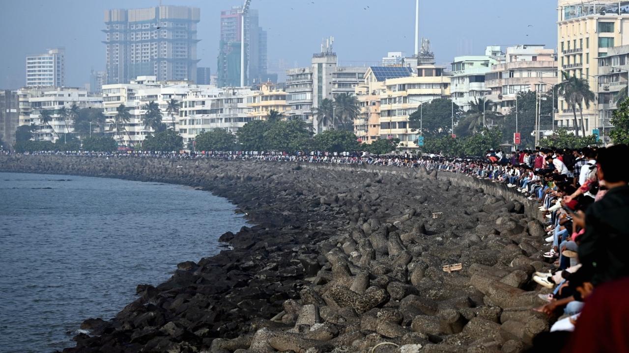 On December 31, 2024, Marine Drive witnessed spectacular fireworks at midnight to ring in the New Year