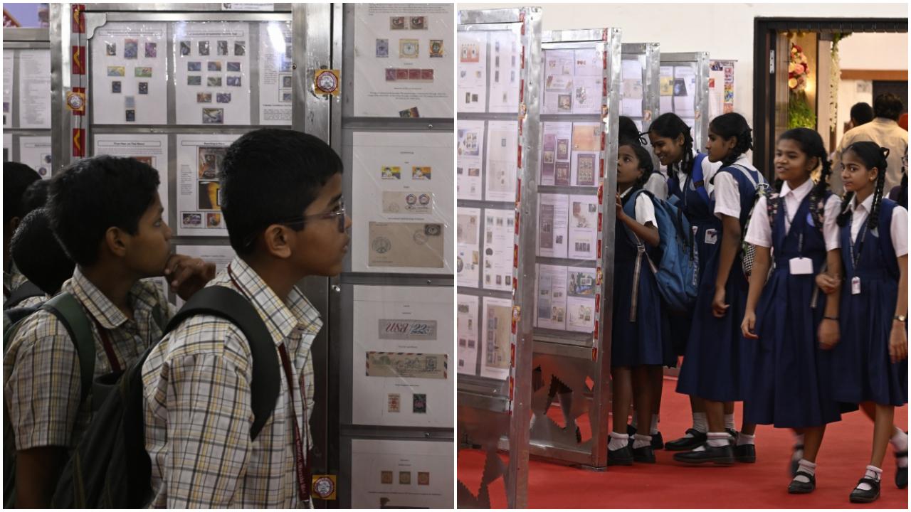 On the opening day, school students visited the exhibition, keenly reading information from a range of exhibits.