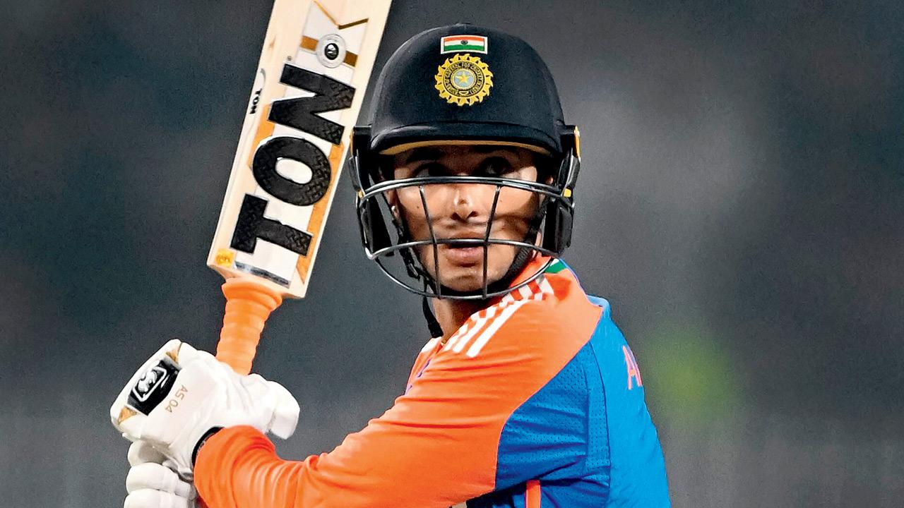Abhishek Sharma during his 79 yesterday. PIC/AFP