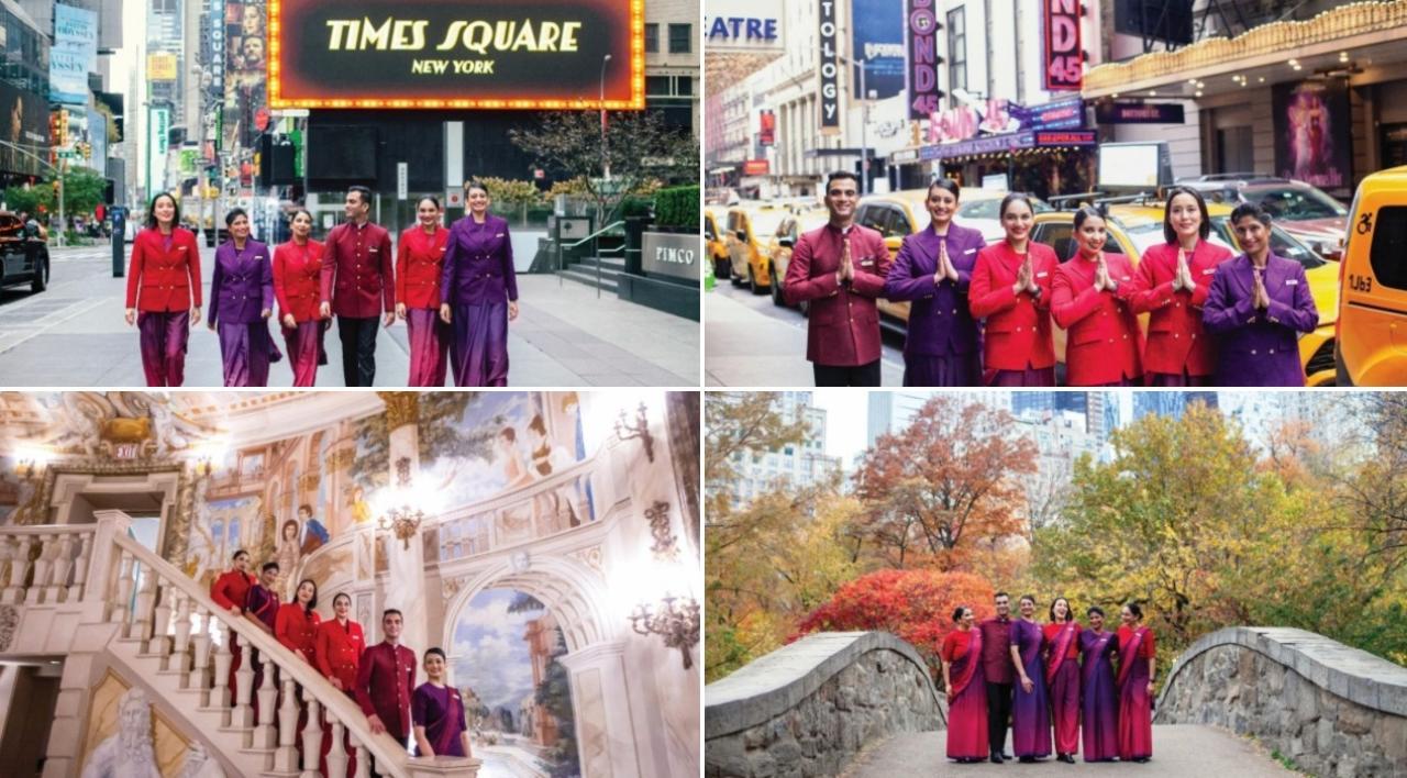 IN PHOTOS: Air India’s cabin crew recreates iconic New York City moments