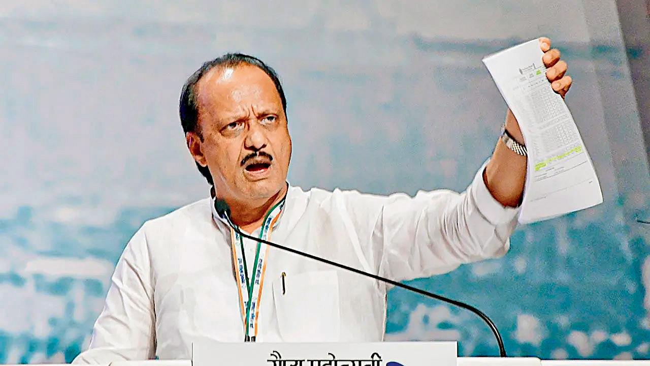 Dy CM Ajit Pawar met CM Fadnavis about allegations made by BJP leaders. File pic