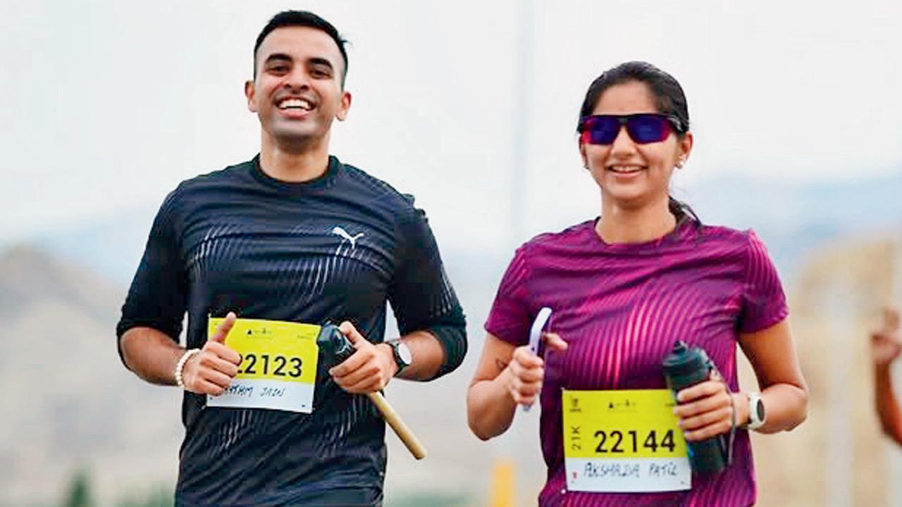 Akshada Patil (right) in a moment from a previous running session