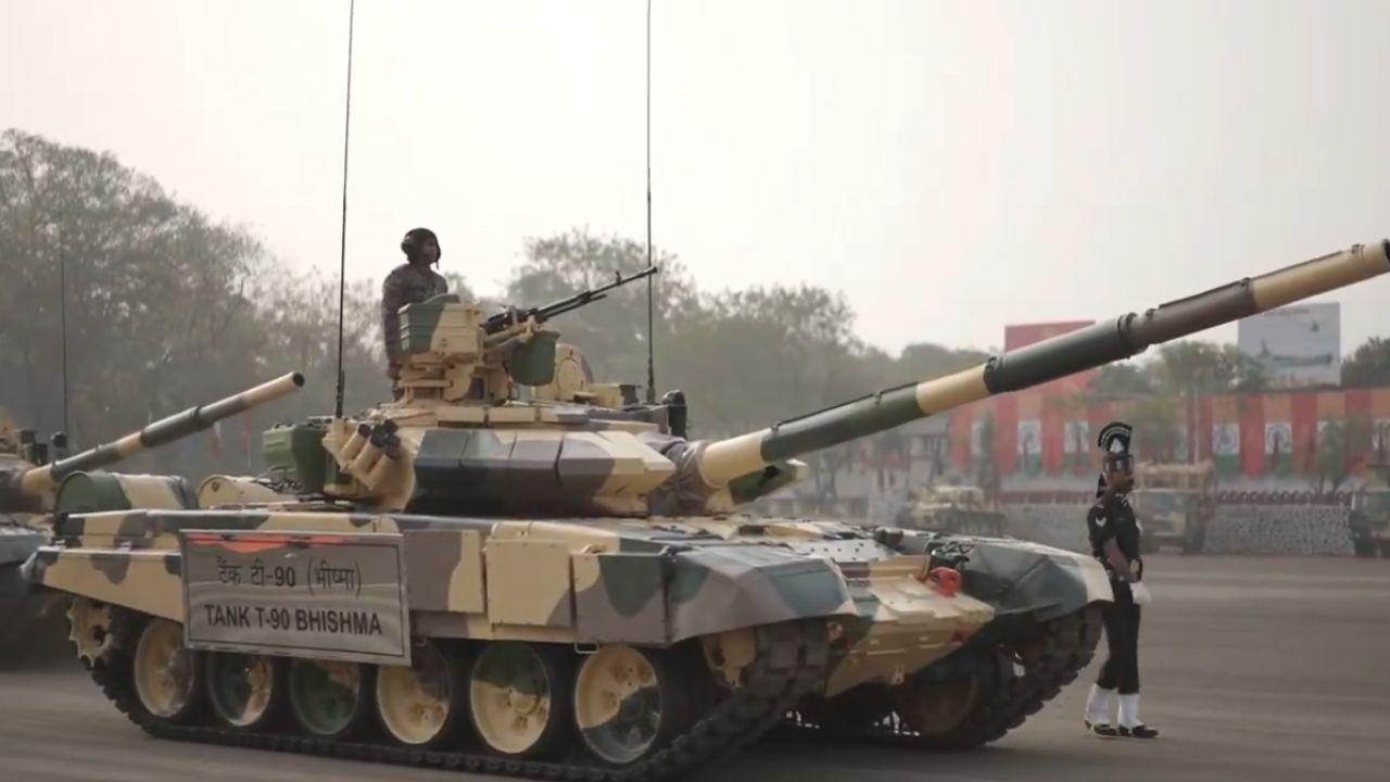 Tank T-90 Bhishma at the rehearsal
This initiative gives opportunities to local communities to directly engage with the Armed Forces
