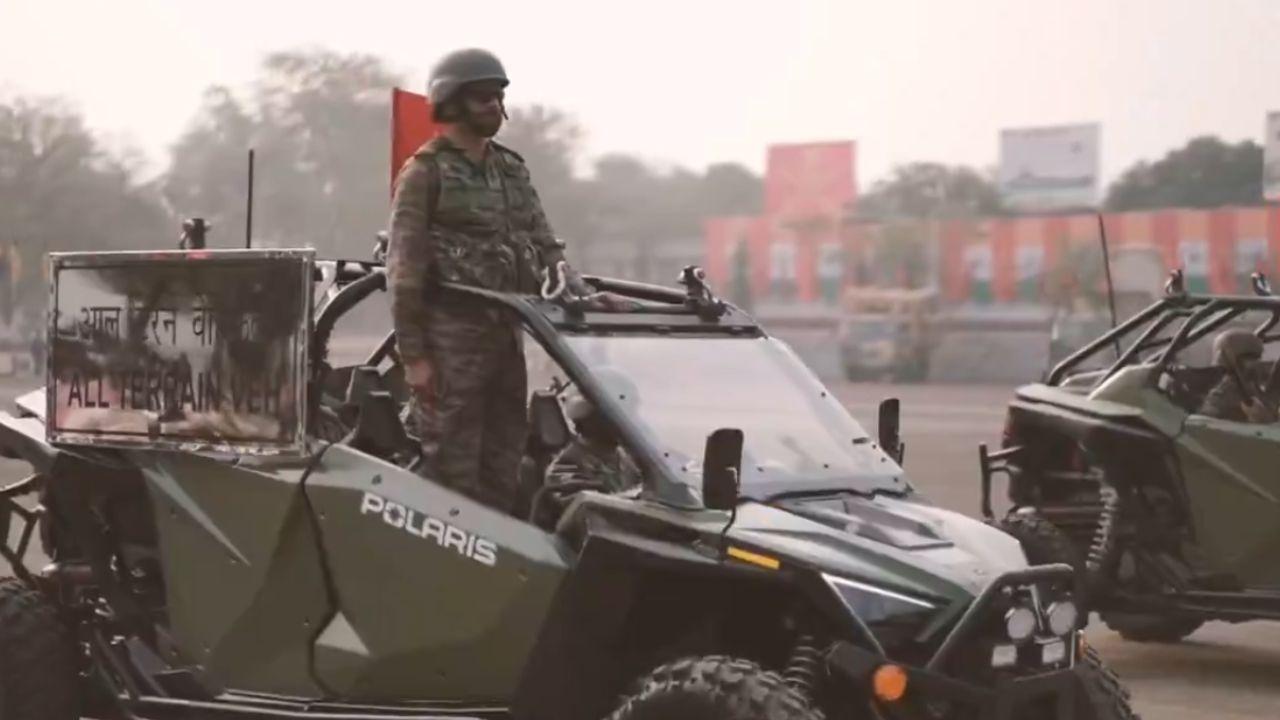 Designed to tackle harsh conditions and challenging terrain like that of Ladakh, the Indian Army uses varieties of ATVs. (Pic/ Screengrab X adgpi)