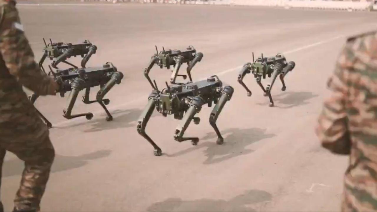 To enhance capabilities in challenging terrains, the Indian Army recently inducted 100 robotic MULEs. (Pic/ Screengrab X adgpi)