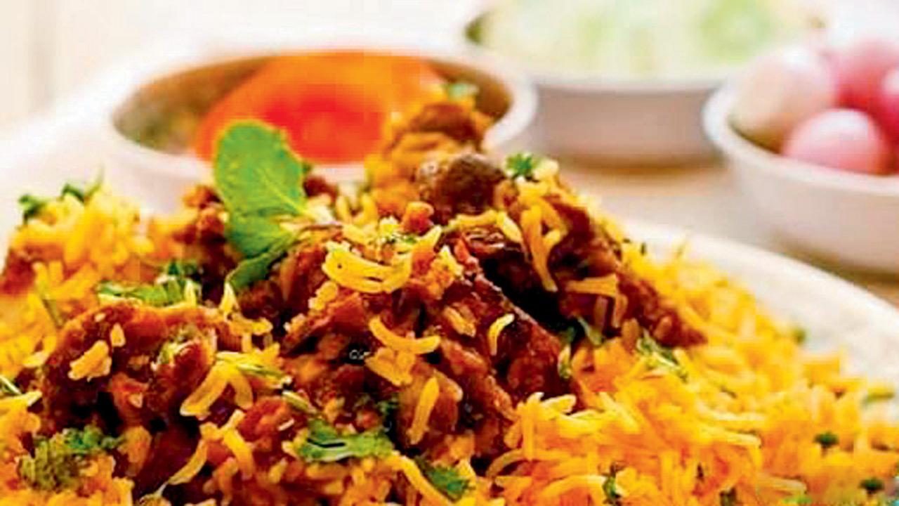 A serving of biryani 