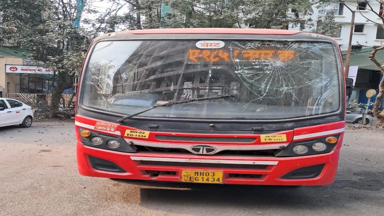 Unattended BEST bus crashes into tea stall in Vikhroli, two injured