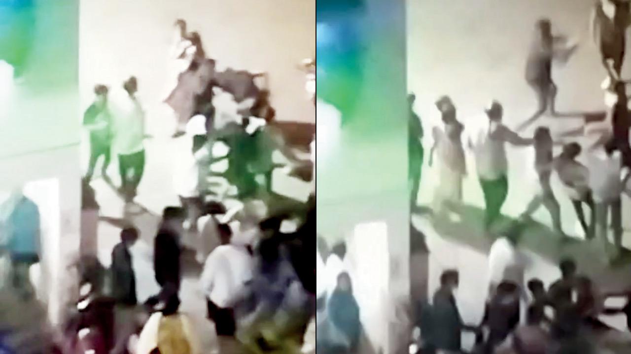 CCTV footage from Saif Ali Khan’s building shows the attacker in a black T-shirt at the time of the incident. CCTV footage from later showed him in a blue shirt after he had fled the scene