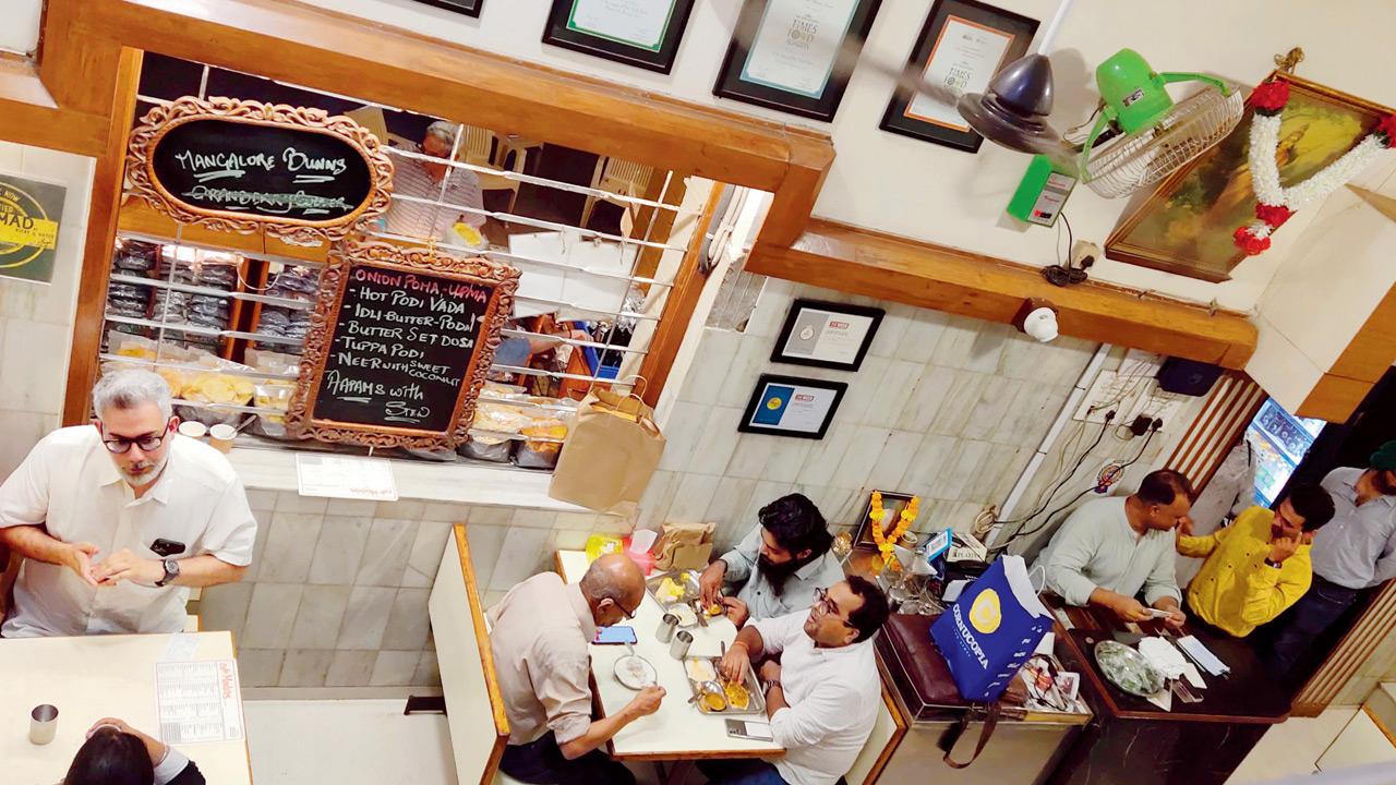 Patrons at the café in King’s Circle