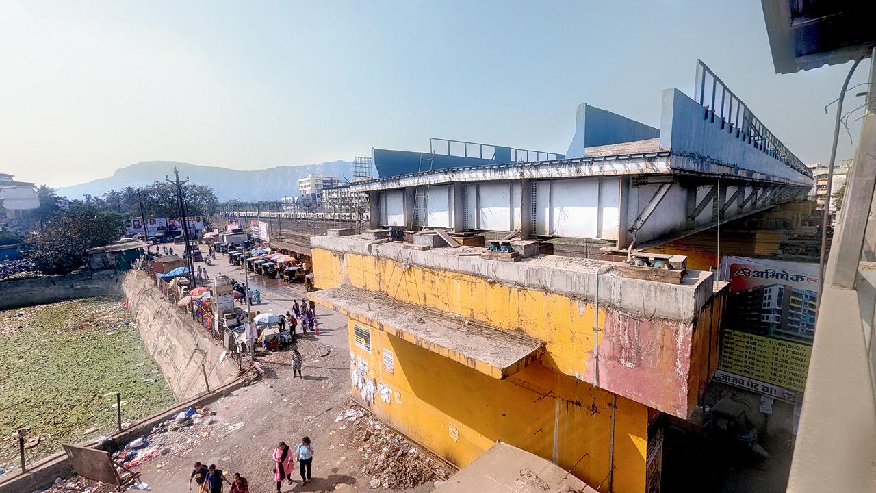 The site of Diva bridge where no work seemed to be taking place