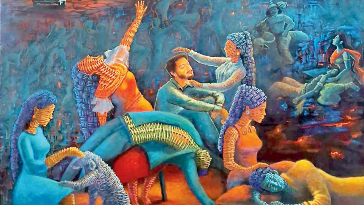 A painting called Divine Intervention by Pratap Badatya